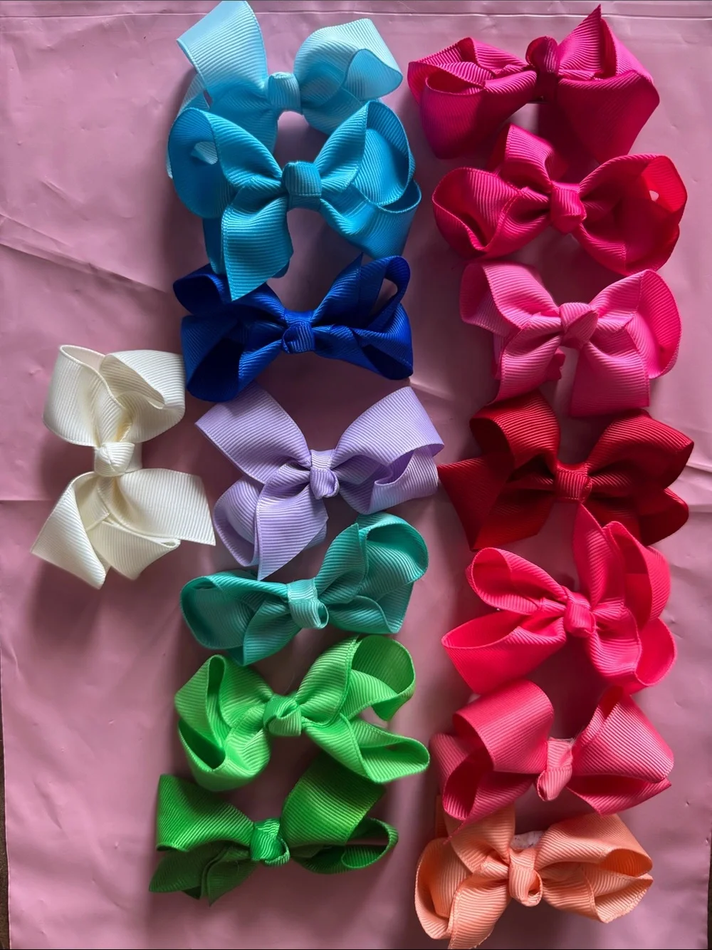 15 Pc 3” Kids Hair Bow Set - Assorted Colors